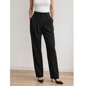 NWT - BCBG Max Azria Black High-Waist Pleated Pants – Size 4 work wear office